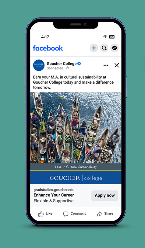 Goucher mobile phone page