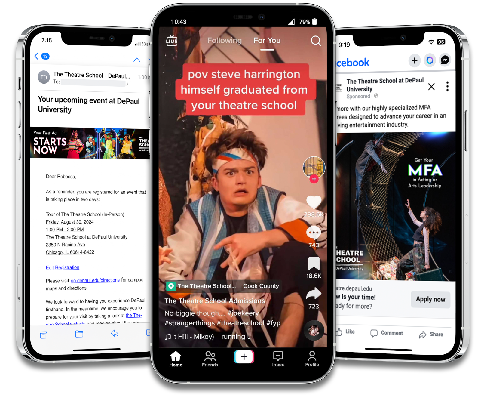 Theater School mobile social networks example