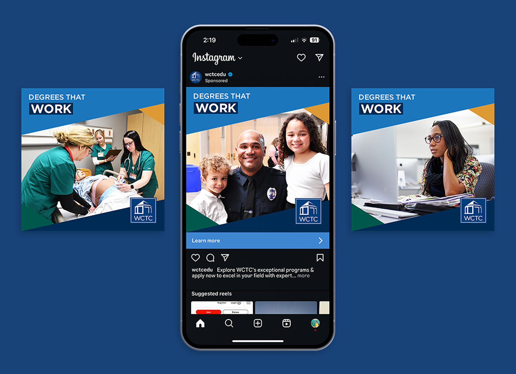 Waukesha County Technical College social media example