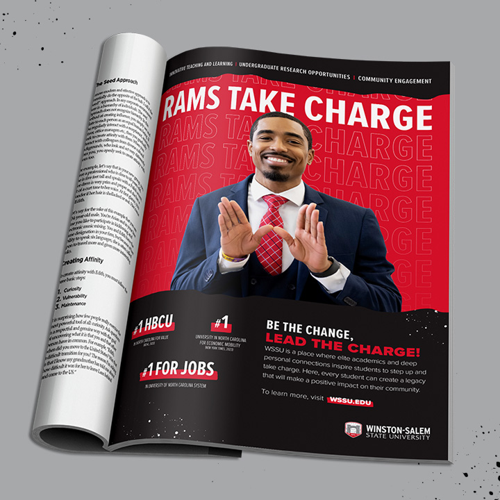 WSSU RAMS TAKE CHARGE magazine page