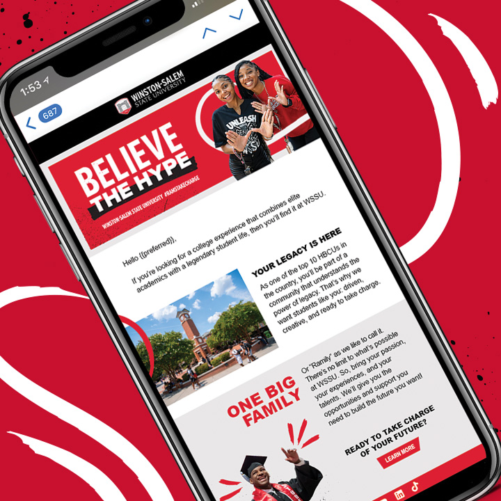 WSSU Believe The Hype mobile page